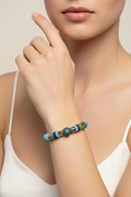 Ocean Breeze Blue & Green Beaded Bracelet